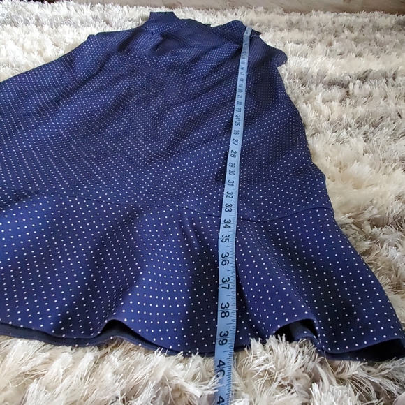 J Crew Navy Poka Dot Dress - Picture 4 of 7